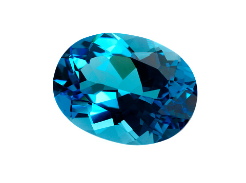 Topaz gemstone isolated on white background.