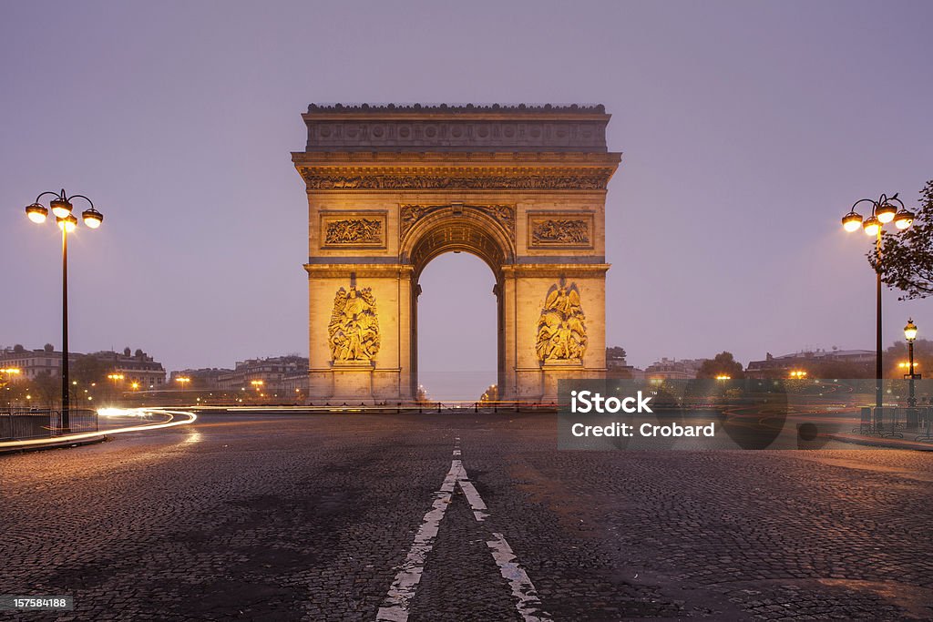 Arco do Triunfo, Paris, França - Foto de stock de Arco triunfal royalty-free