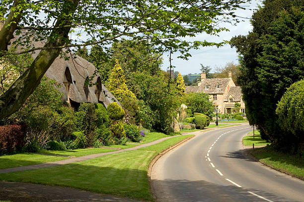 istock England, Gloucestershire, Cotswolds, Chipping Campden, Thatched Cotswold cottages 157584687