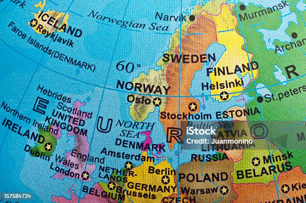 Map Of Northern Europe Stock Photo - Download Image Now - Map, Norway, Sweden