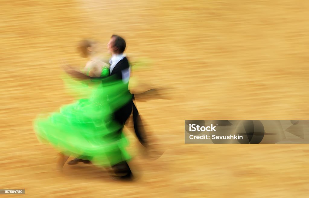 Dance The dancing boy and the girl at competitions on sports dances. Waltzing Stock Photo