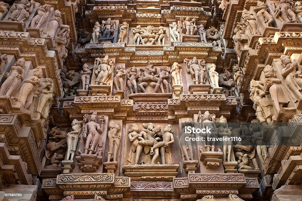Khajuraho, Indie Temple - Zbiór zdjęć royalty-free (Khajuraho)