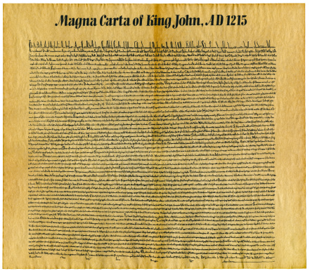 Magna Carta or Magna Carta Libertatum, is an English legal charter that required King John of England to proclaim certain rights, respect certain legal procedures, and accept that his will could be bound by the law.