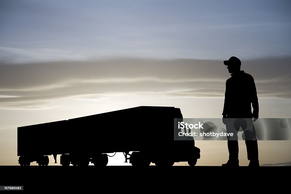 배달차 및 드라이버 - 로열티 프리 트럭 기사 스톡 사진