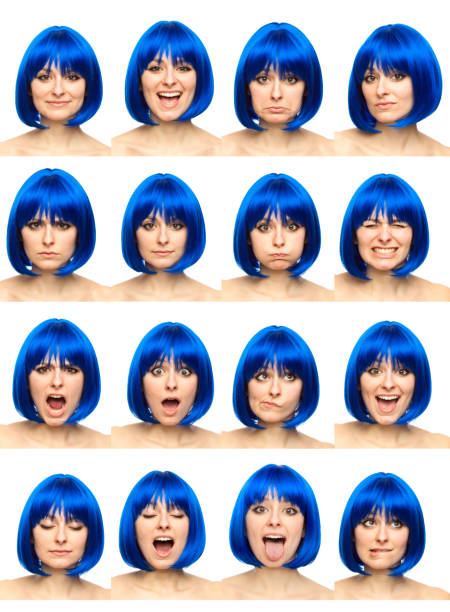 istock young beautiful girl blue wig expression collection isolated on white 157585891