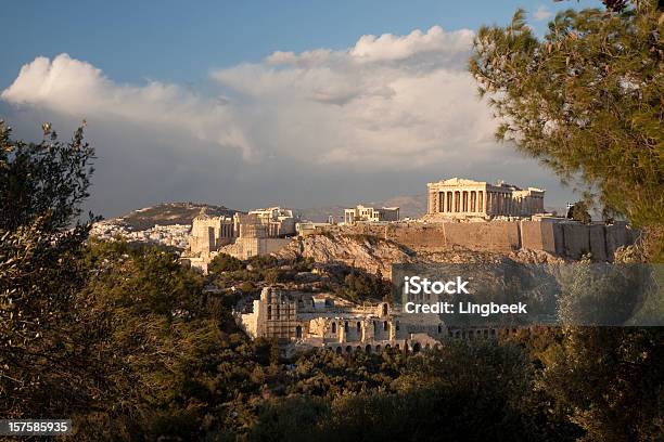 Widok Z Lotu Ptaka Akropolu Z Aten - zdjęcia stockowe i więcej obrazów Akropol - Ateny - Akropol - Ateny, Grecja, Partenon