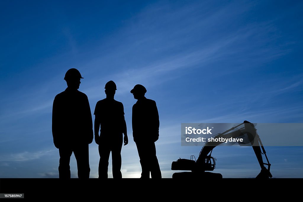 3 つの男性は、建設現場 - 鉱業のロイヤリティフリーストックフォト