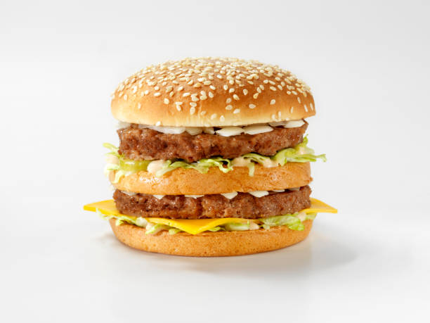 クラシックバーガー、特別なソース - symmetry burger hamburger cheese ストックフォトと画像