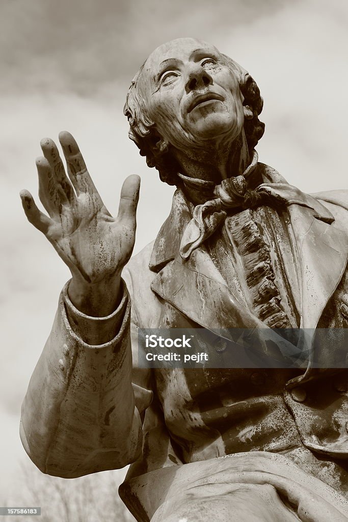 Hans Christian Andersen mundialmente famoso poeta en Kongens han - Foto de stock de Dinamarca libre de derechos