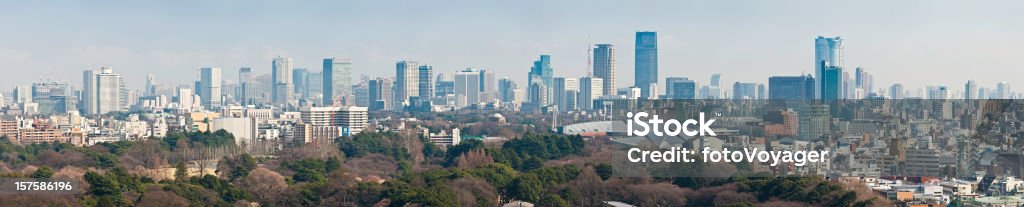 Panoramablick auf Tokio Stadtansicht von Wolkenkratzer Sehenswürdigkeiten und Stadien Shinjuku Roppongi Japan - Lizenzfrei Akasakabezirk Stock-Foto