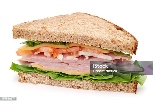 Photo libre de droit de Sandwich Jambon Fromage banque d'images et plus d'images libres de droit de Aliment - Aliment, Déjeuner, En-cas