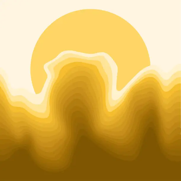 Vector illustration of Yellow Abstract Background