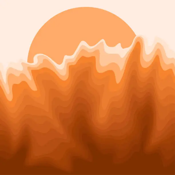 Vector illustration of Orange Color Abstract Background