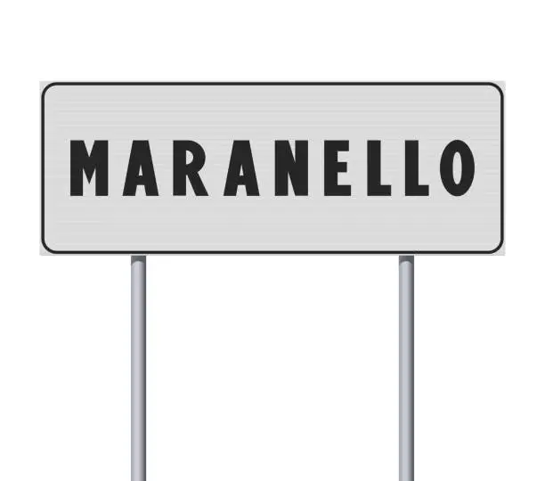 Vector illustration of Maranello City road sign