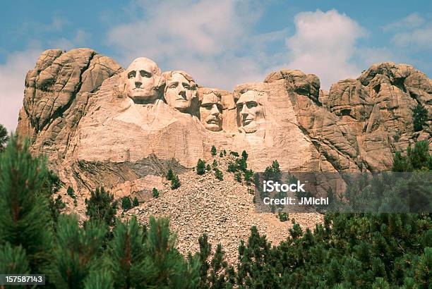 Mount Rushmore On A Beautiful Summer Day Stock Photo - Download Image Now - Mt Rushmore National Monument, USA, South Dakota