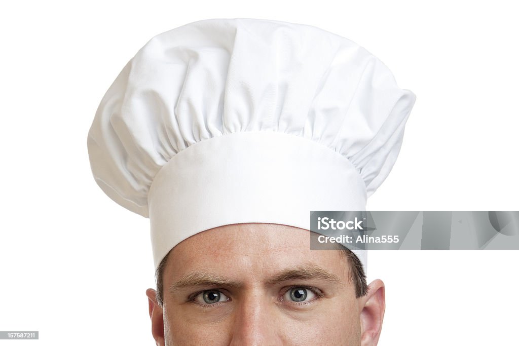 目のシェフ、ホワイトのシェフの帽子 - 料理人のロイヤリティフリーストックフォト