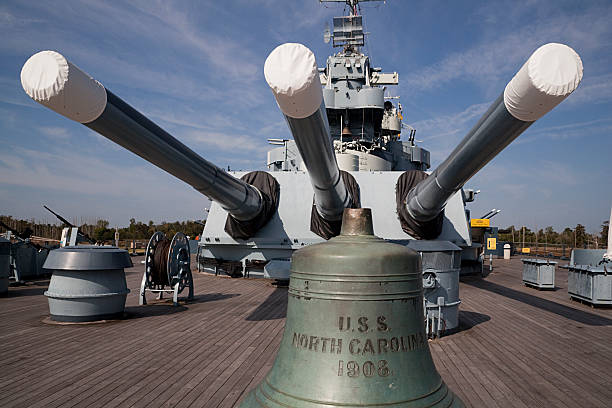 USS North Carolina stock photo