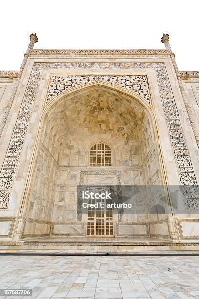 Portão De Mármore Taj Mahal - Fotografias de stock e mais imagens de Abstrato - Abstrato, Agra, Amarelo