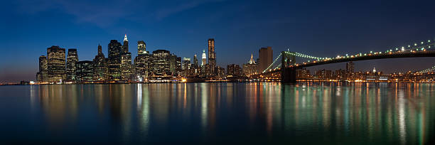 istock Lower Manhattan New York City Skyline Panoramic at Twilight 157587961