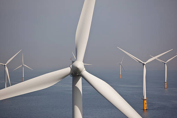 Wind turbine  floating electric generator stock pictures, royalty-free photos & images