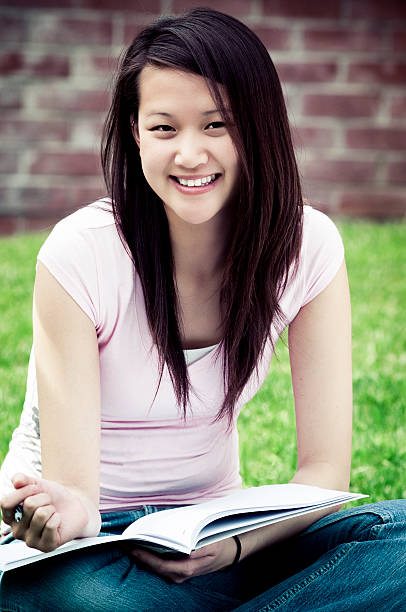 istock Young asian college girl 157588060