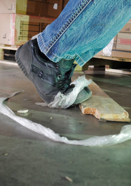 istock Dangerous trip hazard in a warehouse 157588120
