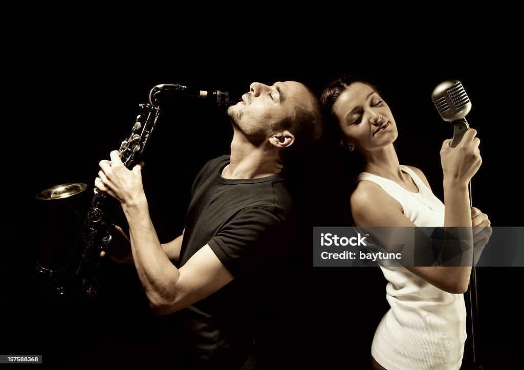 Saxofonista e Vocalist - Royalty-free 20-24 Anos Foto de stock