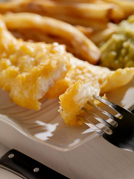 istock English Style Fish and Chips with Mushy Peas 157588407