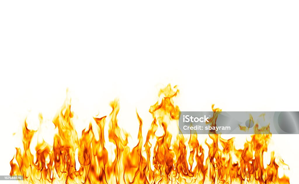 fire flame isolated over white background actual photograph of fire flame. Flame Stock Photo