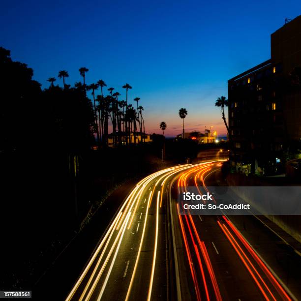 Busy Highway At Night Stock Photo - Download Image Now - Multiple Lane Highway, Activity, Blurred Motion