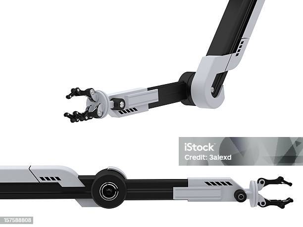 Роботизированная Оружия — стоковые фотографии и другие картинки Манипулятор робота - Производственное оборудование - Манипулятор робота - Производственное оборудование, Изолированный предмет, Белый фон