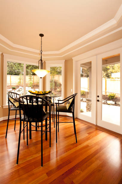 istock Kitchen breakfast room home interior hardwood floors 157588865
