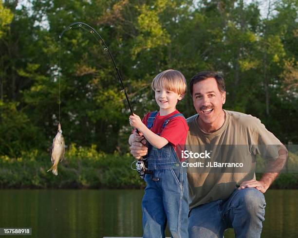 Father Son Fishing Fun Stock Photo - Download Image Now - 2-3 Years, 4-5  Years, Bonding - iStock