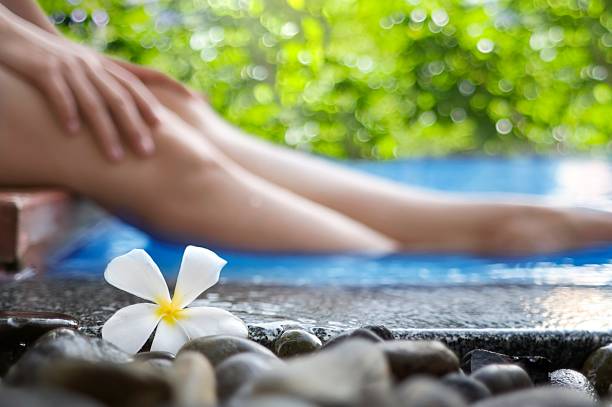 istock Health Spa treatment focus on legs 157588929