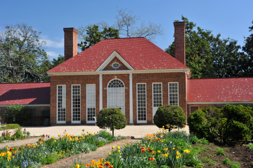 Greenhouse and Upper Garden, George Washington's Mount Vernon Estate, Virginia, USA