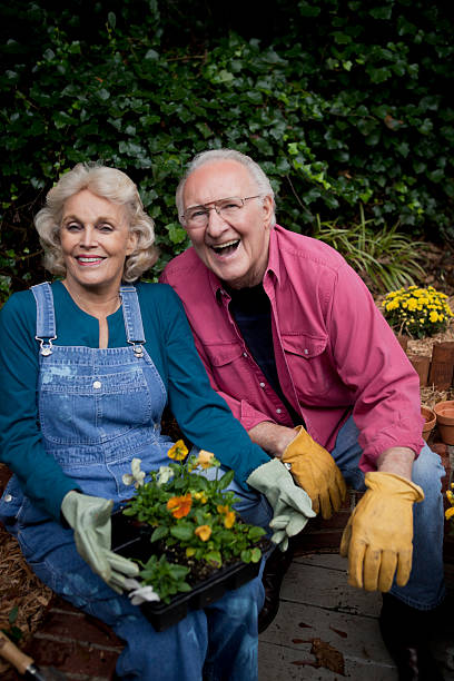 istock Active Senior Couple in Garden 157589303