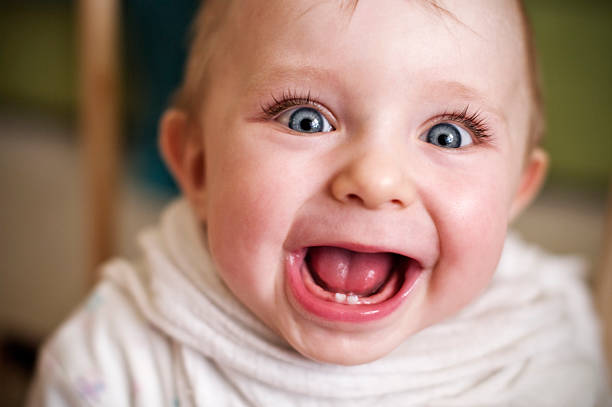 funny bebé - baby cute selective focus close up fotografías e imágenes de stock
