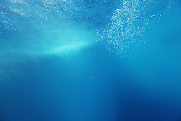 Underwater Background with Wave and Bubbles Underwater background photo of wave crashing with bubbles. drowning photos stock pictures, royalty-free photos & images