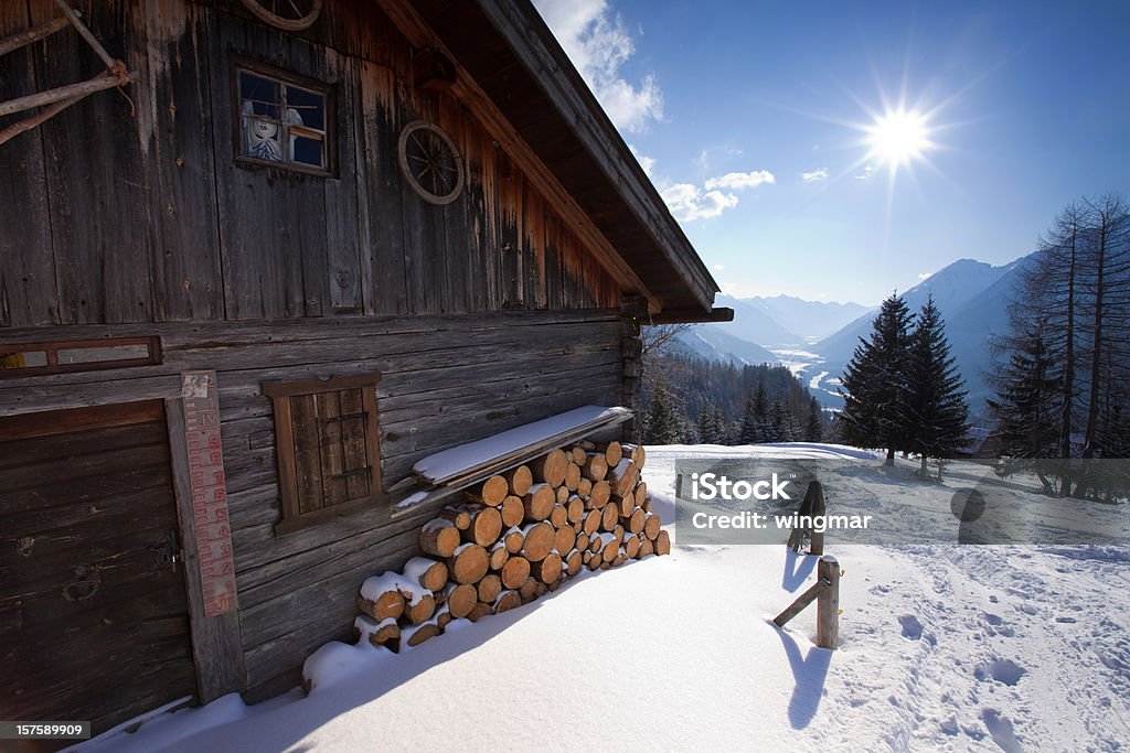 Verlassenen Hütte in tirol, Österreich - Lizenzfrei Lech - Fluss Stock-Foto