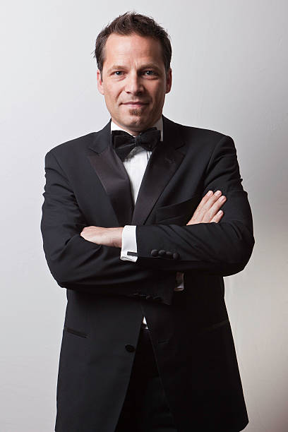 istock Young man in tuxedo with black tie 157589992
