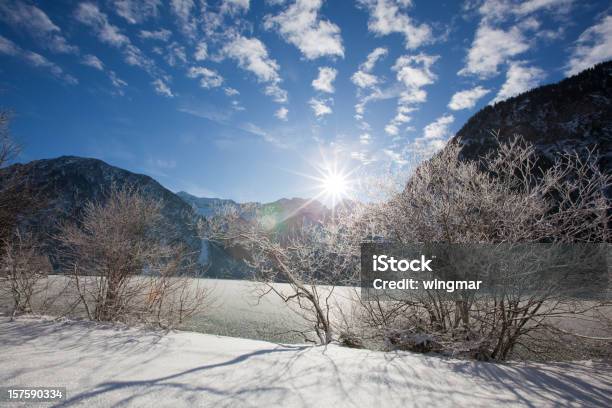 Inverno Di Lago Plansee In Tirolaustria - Fotografie stock e altre immagini di A forma di stella - A forma di stella, Alpi, Ambientazione esterna