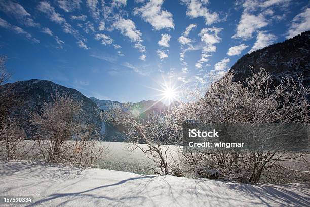 Winter At Lake Plansee In Tirol Austria Stock Photo - Download Image Now - Austria, Backgrounds, Beauty In Nature