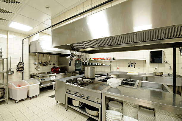 Commercial Kitchen stock photo