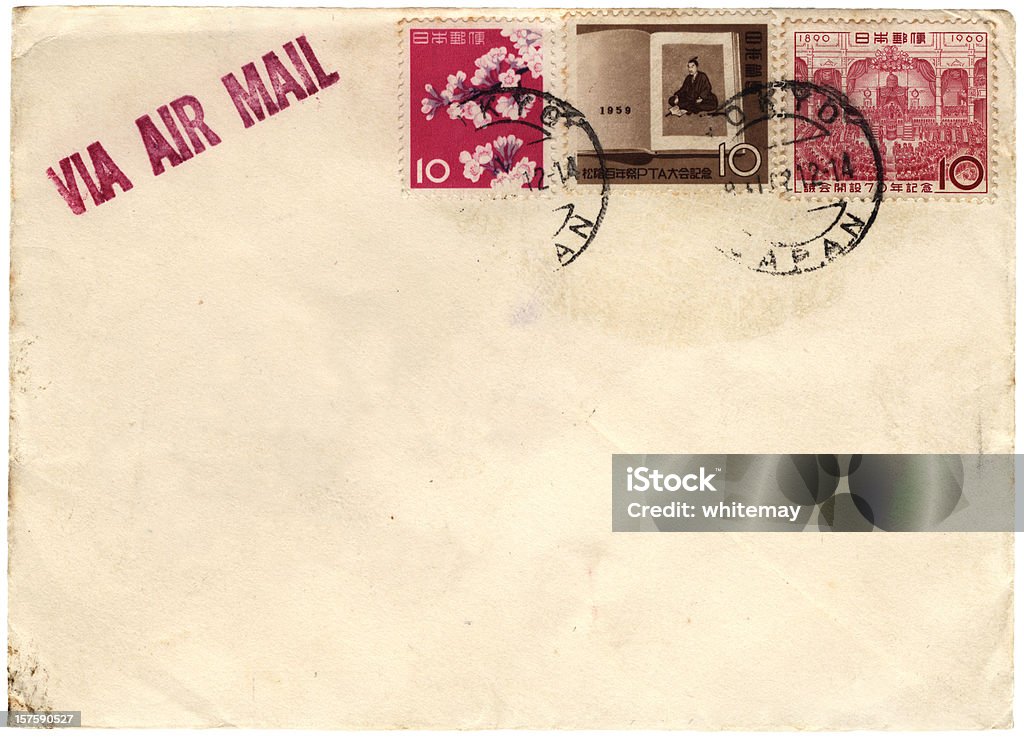 Enveloppe japonais des années 50/60 ans - Photo de Enveloppe libre de droits