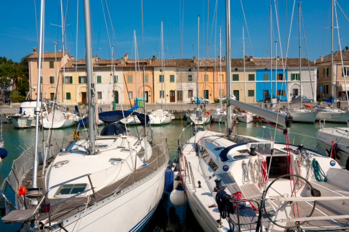 Boats in the harbor of Pesaro, Marches