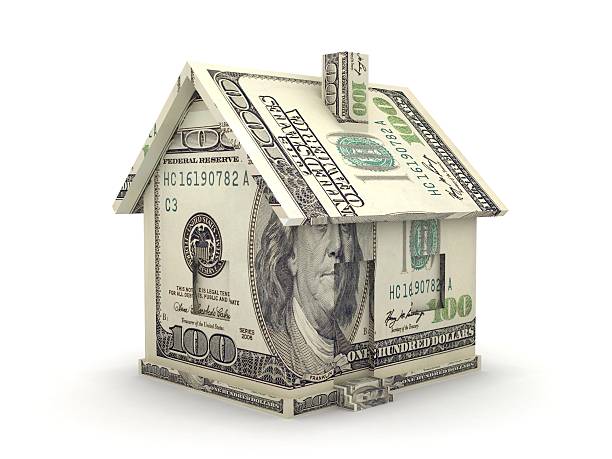 imobiliário - house currency investment residential structure imagens e fotografias de stock