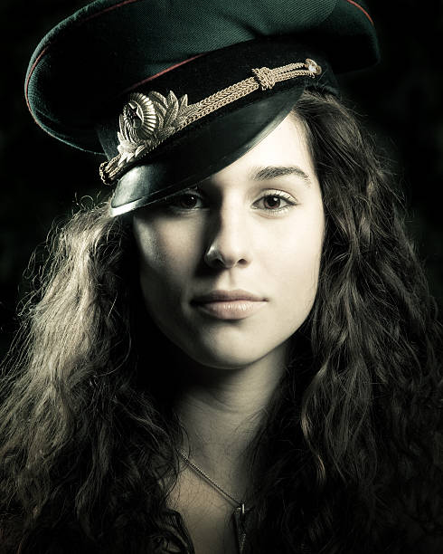 istock woman wearing a soviet military cap 157590592