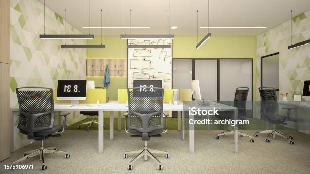 Office Visualization Render Interior Design Computer Generated Image Of Office Architectural ...