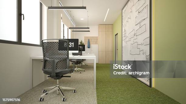 Office Visualization Render Interior Design Computer Generated Image Of Office Architectural ...