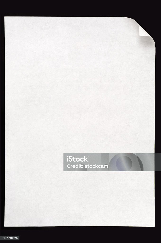Papel em branco em branco e preto - Foto de stock de Fundo preto royalty-free